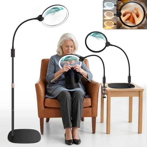 NZQXJXZ Loupe Grossissante Rechargeable 10X avec Lumière et Support
