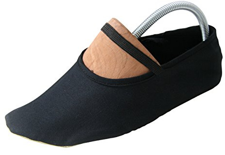 Eurythmy Gymnastic Cotton Shoes for Men with Non-Slip Rubber Sole - Designed for Waldorf Schools - Suitable for Ballet, Dance, Trampoline, Deadlift Black