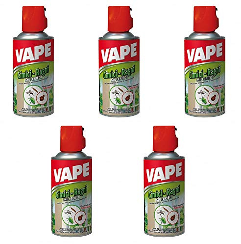 Vape Multipack da 5 Insetticidi Spray per Cimici Ragni Ragnatele e Millepiedi Spray da 300 Milliliters Ciascuno