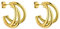 PURELEI® Eono Ohrringe (Gold) – Damenohrringe aus langlebigem Edelstahl – Wasserfeste Ohrringe Damen – 2 cm Durchmesser – Modeschmuck für deinen individuellen Look, Sterling-Silber