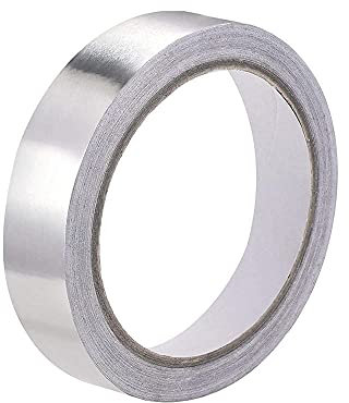 JINTEXIN Ruban d'aluminium d'aluminium de 15 mm, ruban adhésif haute température, utilisé dans CVC, scellé, réparation, ruban adhésif à canal à air chaud, 20 mètres de long / 65 pieds