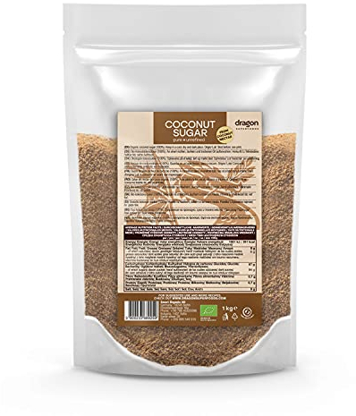 Dragon Superfoods Kokosblütenzucker - 100% Bio, Unraffiniert, Vegan und Glutenfrei-1kg