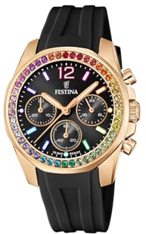 Festina Damen Analog Quarz Uhr mit Gummi Armband F20611/3