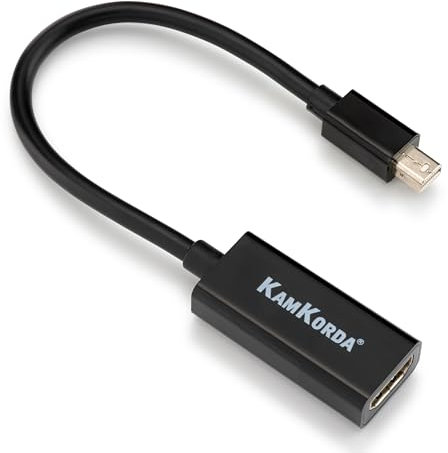 KamKorda Mini Displayport to HDMI Adapter | Male/Female Connection Gold-Plated | Compatible with MacBook Air/Pro Microsoft Surface Pro/Dock