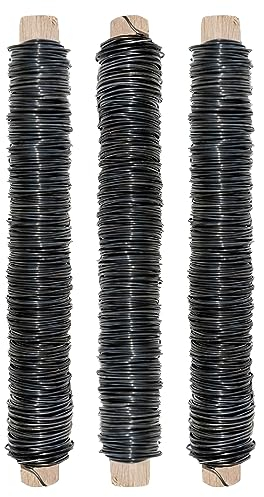 Chinchilla® Alambre para envolvernegro | 0,65 mm, rollo de 38 m | Duradero, seguro y fácil de manejar | Ideal para jardinería, manualidades, floristería y niños | Alambre para encuadernar versátil