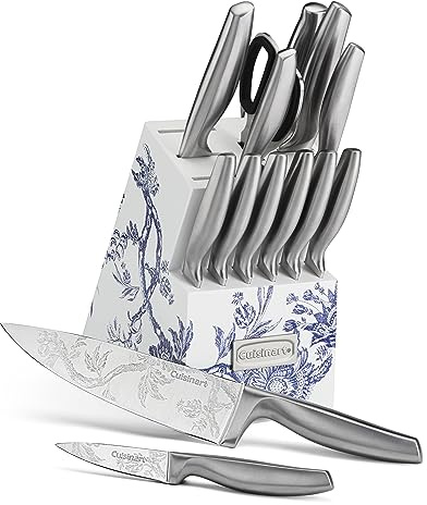 Cuisinart 15pc Caskata Collection™ Stainless Steel Hollow Handle Cutlery Block Set, C77SS-15PKCA