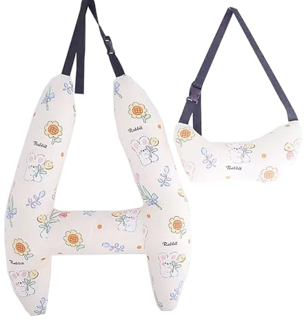 Xikangshun Cuscino per auto a forma di H, supporto per la testa per dormire, portatile, da viaggio, per seggiolini auto, per lunghi viaggi, per adulti e bambini (E)