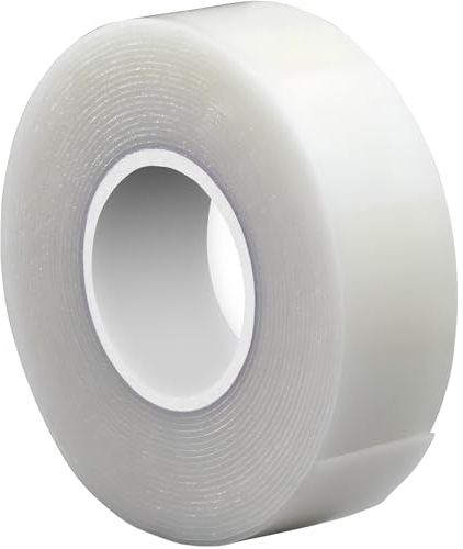 3M 4411N Cinta selladora acrílica impermeable extrema, resistente a la abrasión y a la temperatura extrema, sellado instantáneo autoadhesivo, blanco mate, pintable (19 mm x 1,5 m)