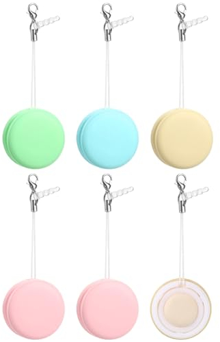 CLISPEED Macaron Handy Bildschirm Wischen Tragbarer Schlüsselbund Telefon Bildschirmreiniger mit Tragbarem Schlüsselanhänger für Mobile Computer Elektronische Brillenreiniger Tuch Handy Bilds, 6 Stück