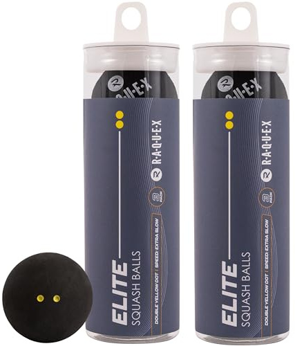 Raquex Squash Balls (3, 6 or 12 Balls) - 4x Speed Options