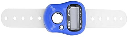 Acouto Lap Counter For Swimming Electric Finger Counter With Resettable 5 Digit Lcd Hand Tally Counter For Praying And Walking Abs+Siliconelt Swimming Lap Counter Finger Counter (Navy
