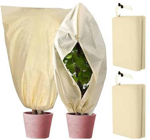 thirei 2 Stück Pflanzenschutz Winter, Winterschutz für Kübelpflanzen, 80x120cm, Schutz vor Kälte und Frost, zum Schutz der Pflanzen