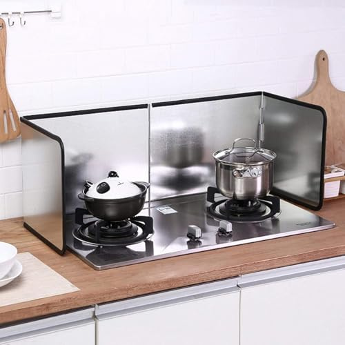 Beler Stänkskydd köksvägg, 76 x 29 x 30 cm, 4-sidigt stänkskydd kök vikbart, anti-spillskydd med non-stick-beläggning för kök, spis, panna, vägg (M(76 x 29 x 30 cm))