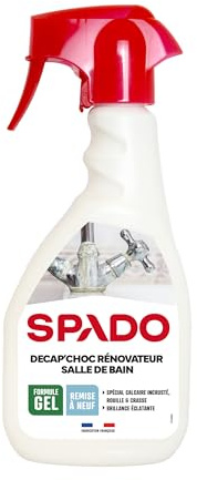 SPADO Décap Choc Salle de bain - Anti calcaire & anti rouille - Gel surpuissant - 500 ml
