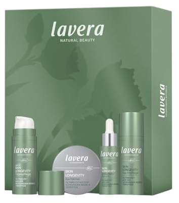 lavera Skin Longevity Routine Set – Gesichtspflege Set mit Bio-Pflanzenextrakten & Hyaluron, für elastische, gepflegte Haut, Feuchtigkeit & Regeneration, Naturkosmetik Komplettset