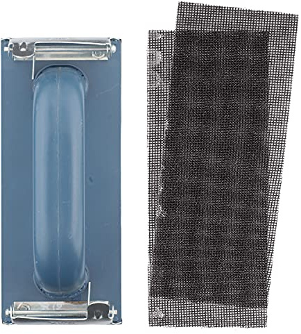 kwb Hand Sander Set - 3-Piece incl. Sanding Block with Clamping Device and Sanding Grid 93 mm x 230 mm (2 pcs.)