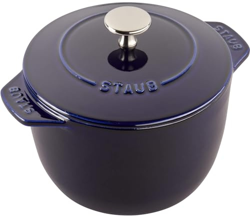Staub 11721691 Cast Iron 1.5-qt Petite French Oven-Dark Blue