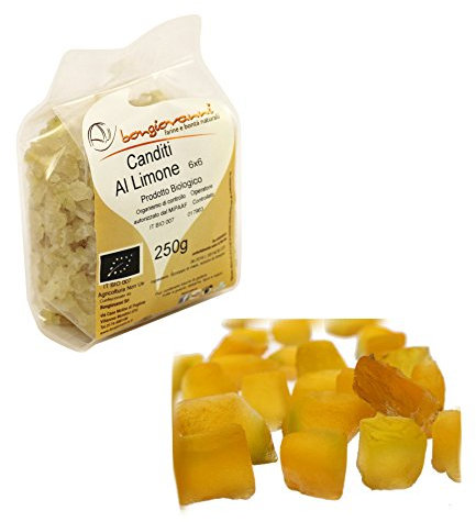BONGIOVANNI FARINE E BONTA' NATURALI Limone candito, Cubetti, BIO - 250 g