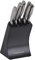 Morphy Richards Accents Knife Block, Satin, Stainless Steel Finish, Translucent Black, 5 Piece (Renewed)