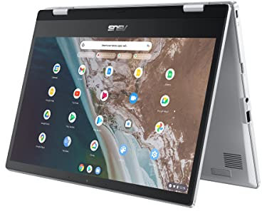 ASUS Chromebook Flip CX1 CX1400FKA#B0BSLKZHBW, Notebook da 14 Glossy, Intel Celeron N4500, RAM 4GB, 64GB eMMC, Intel UHD Graphics 600, Chrome, Argento