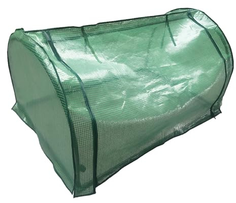 S&Garden Mini-Gewächshaus, Tunnel für Blumenbeet, 120 x 80 x 58 cm, Grün, Kunststoffrahmen, Reißverschluss