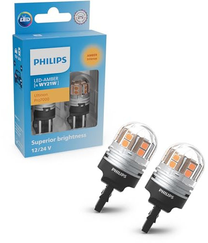 Philips Ultinon Pro7000 LED car signaling bulb (WY21W amber), 12V/24V