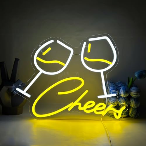 UExnkj-Y Copa de Vino Neon,Letrero de Neon bar alimentado por cable USB con interruptor Bar,fiesta,festival,decoración de pared,luz de neón