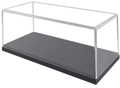 Oshhni Vitrina de exposición para Coches a Escala 1:32, Caja expositora Transparente de mostrador para Figuras, vehículos de Juguete y Objetos de colección.