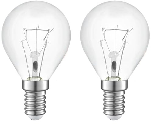 karedle oard 2 stycken ugn G45 E14, 40 W 220 V 3000 K, varm vit spis glödlampa, 45 mm x 72 mm, 420 lumen ugn, upp till 300 °C värmebeständig, lampor för ugn, lavalampa (värmebeständig)
