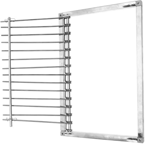 Outanaya Puerta para Jaula de Palomas 39 Cm de Acero Inoxidable, Entrada Anticolisión para Palomar, Suministro para Jaulas de Pájaros, Puerta Unidireccional para Carreras y Actividades