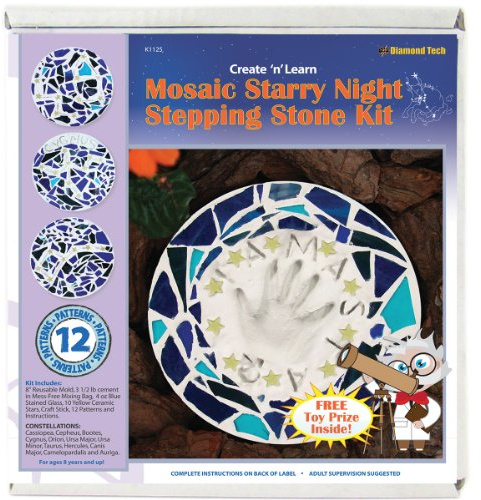 Diamond Tech Create N Learn Mosaic Stepping Stone Kit, Starry Night