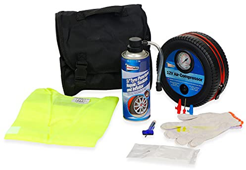 Streetwize - Tyre Sealer and Inflator Kit - Includes Air Compressor - Ideal For: Cars, Vans and 4x4's