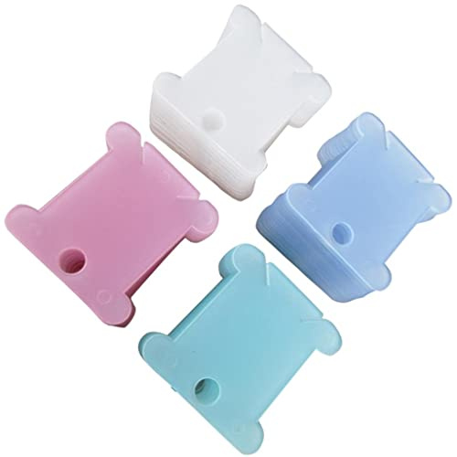 100pcs Bobine Plaque de Fil en Plastique Broderie Croix Canette pour Couture Bricolage DIY