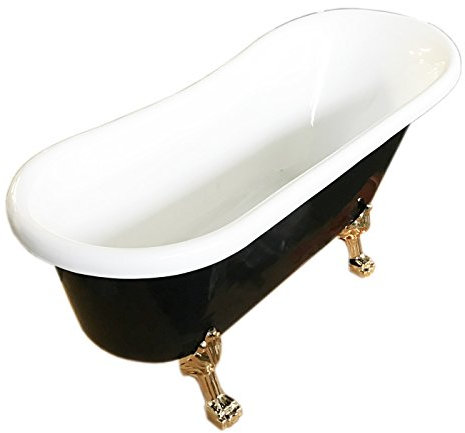 VASCA FREESTANDING Margherita Black 170x80 cm INSTALLAZIONE LIBERA EPOCA RETRÓ
