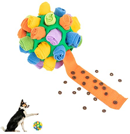 Alfombra Olfato Juego de Inteligencia para Perros Pequeños Medianos, Bola de Rapé, Snuffle Mat, Pelota de Juguete Interactiva Estera de Alimentación para Comer Lento