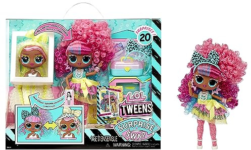 L.O.L. Surprise Tweens Surprise Swap Series - Curls-2-Crimps Cora - Modepuppe mit mehr als 20 Überraschungen inklusive Styling-Kopf und toller Mode und Accessoires - ideal für Kinder ab 4 Jahren