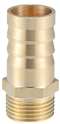 A ABSOPRO Laiton Tuyau Raccord Connecteur, 3/8 NPT 16mm pour Voiture Laiton Or Ton