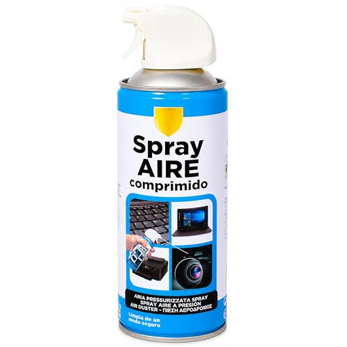 Spray de Aire Comprimido 200ml para Limpar Teclado, Ordenador, Cámara - Compresor de Aire para Limpieza