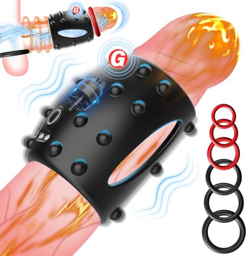 Penisring Sex spielzeug für die paare – Penis Vibrator Sex spielzeug für Männer Frauen Stimulator, Penis Ring Sleeve Cockring mit 10 Vibrationsmodi, Penishülle Cock ring, Sex Toy für Paare