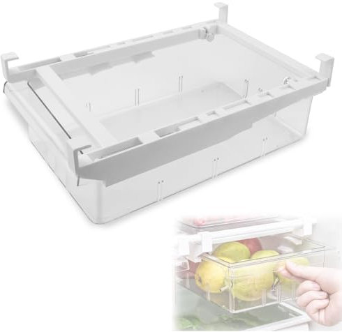 NCTNCX KüHlschrank Schublade Ausziehbare KüHlschrank Organizer Schublade Durchsichtig Ordnungssystem FüR GemüSe Obst Eier GeträNke Refrigerator