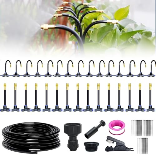 360° Curved Garden Automatic Irrigation System, arrosage automatique pour jardin, kit arrosage automatique système d'irrigation goutte à goutte pour plantes de serre, plates-bandes surélevées (15m)