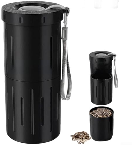Tasse à double section pour une utilisation en extérieur et en voyage, design portable en plastique léger pour collations organisées (noir)