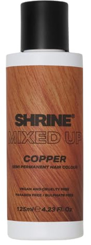 SHRINE Mixed Up COPPER Semi Permanent Hair Colour | 125ml | Ready-To-Use Nourishing Formula | Rich Copper Tone | Locks Moisture & Prevents Dryness | Lasts Up To 16 Washes