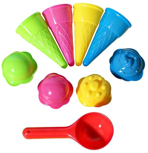Giocattolo Cono Stampo Giocattolo A Cono Con | Giochi da Sabbia per la Spiaggia per Giardino Picnic Campeggio Viaggi Compleanno Feste Asilo Scuola Infanzia