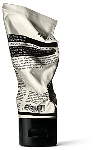 Aesop Purifying Facial Exfoliant Paste | Refresh, Cleanse, Soften Skin | Cream Based Cleanser Enhanced With Fine Quartz, Rosemary Leaf, Lactic Acid | 2.6oz / 75mL