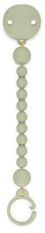 Suavinex, Broche Pinza de Silicona, Chupetero con Cadena de Silicona de una Única Pieza, +0 Meses, Colour Essence, Verde