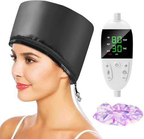 Biutee Elektrische Haarpflege Kappe für Tiefenpflegemittel, Trockenhauben für Haare, Hair Steamer, für natürliches oder beschädigtes Haar Nourishing (Schwarz)