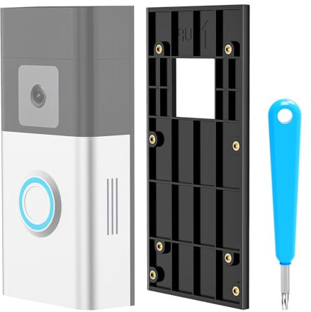 No-Drill Doorbell Mount Compatible w/Video Doorbell 1/2/(2020 Release)/3/3 Plus/4 & Battery Doorbell Plus/Pro, Strong Adhesive Doorbell Holder Mounting Bracket Accessories for Apartment, Home, Office