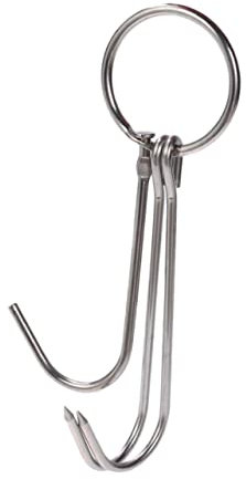 Ciieeo 6pièces Lot De Crochets à Viande Doubles Pour Rôtissage Et Séchage Acier Inoxydable Diamètre