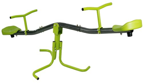 Gr8 Garden 360 Degree Rotating Seesaw Metal Spin See Saw Childrens Kids Toddler Outdoor Toy Garden Activity Play Playground Equipment Dark Grey Green